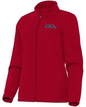 Antigua Ole Miss Rebels Links 2 Golf Full-zip Jacket - Red