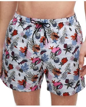 BOSS Boss By Printed Quick-drying Swim Shorts - Blue