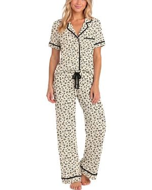 Sincerely Jules Modal-spandex Short-sleeve Pajama Set - Multicolor