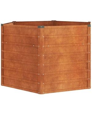 Vidaxl Garden Raised Bed Rusty 50.8"x50.8"x30.3" Corten Steel - Brown