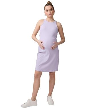 Ingrid & Isabel Ingrid + Isabel Maternity Ingrid & Isabel Ribbed Active Mini Dress - Purple