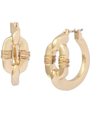 Robert Lee Morris Oval Link huggie Earrings - Metallic