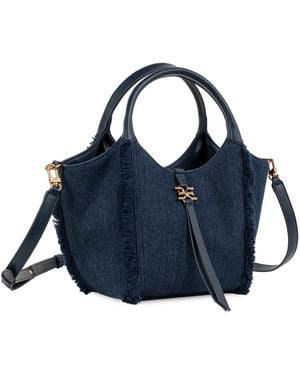Sam Edelman Irina Large Canvas Tote Handbag - Blue