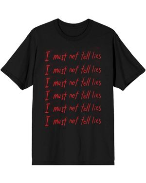 Harry Potter I Must Not Tell Lies Repeated Text T-shirt-xl - Black