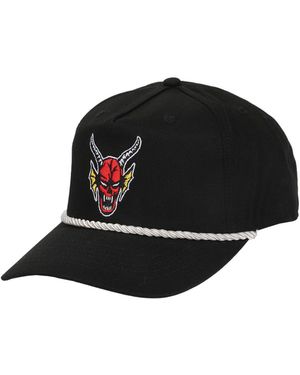 Stranger Things Hellfire Club Demon Head Retro Grandpa Snapback Hat - Black