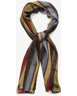 Steve Madden Chevron Shimmer Pattern Oblong Scarf - Multicolor