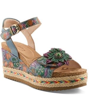 L'ARTISTE Boca Wedge Sandal - Metallic