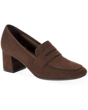 Style & Co. Reacher Round Toe Loafer Pumps - Brown