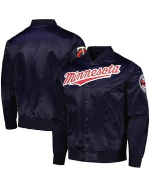 Pro Standard Minnesota Twins Wordmark Satin Full-snap Jacket - Blue