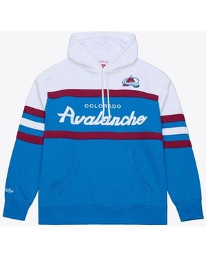 Mitchell & Ness Colorado Avalanche Head Coach Fleece Hoodie - Blue