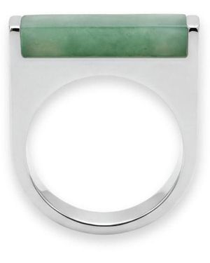 seree Year Of The Horse — Jade Stone Saddle Ring - Green