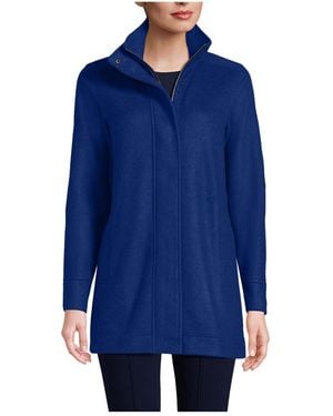 Lands end sweater fleece coat sales