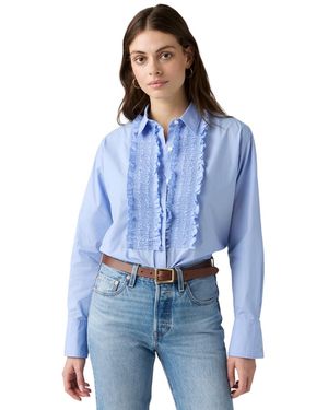 Levi's Premium Harlie Tuxedo Boyfriend Shirt - Blue