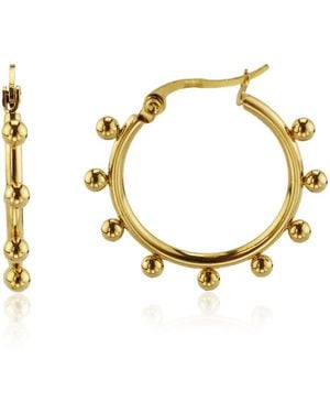 Rebl Jewelry Bubble Hoop Earring - Metallic