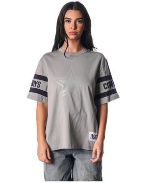 The Wild Collective Dallas Cowboys Drop Shoulder T-shirt - Gray