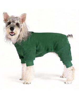 Aronkl Dog Fleece Pajamas - Green
