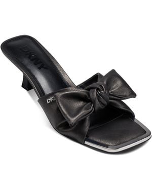 DKNY Jalta Bow Slide Dress Sandals - Black