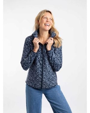 Weird Fish Rochelle Full Zip Microfleece Jacket - Blue