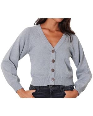 Paneros Clothing S Cotton Greta Cardigan - Gray
