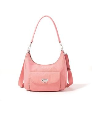 Baggallini Coastal Flip Lock Half Moon Bag - Pink