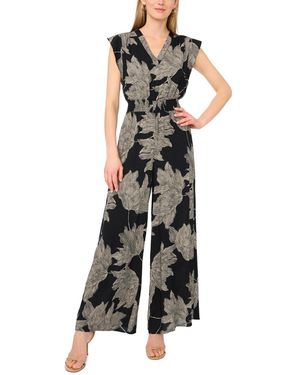 Vince Camuto Flutter-sleeve Wide-leg Jumpsuit - Black