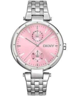 DKNY Quartz Eastside Maxi Stainless Steel Bracelet Watch - Pink