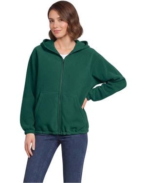 Lands' End Anyweather Raindefense Fleece Full Zip Jacket - Green