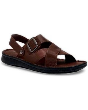 Spring Step Nofar Leather Convertible Sling-back Sandals - Brown