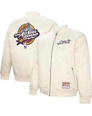 Mitchell & Ness  2000 Nba All-star Game Full-zip Satin Jacket - Natural