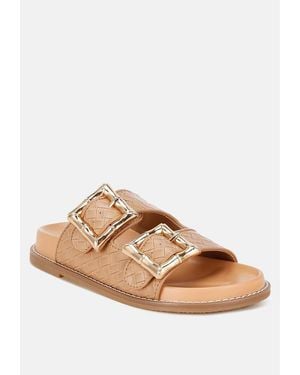 LONDON RAG Zooper Chunky Buckle Slip-on Flats - Multicolor