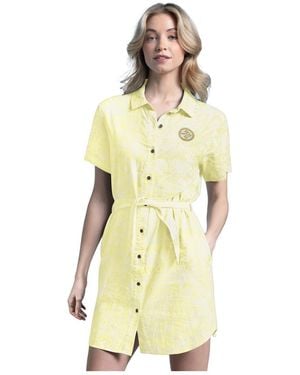 Margaritaville Pittsburgh Steelers Palm Linen Dress - Metallic