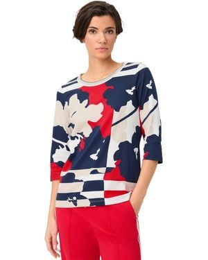 Olsen Abstract Camo T-shirt - Red