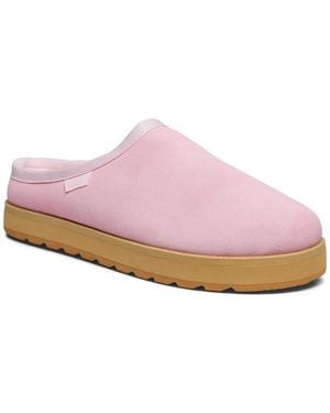 Sanuk Yoga Cloud Lounger Leather Slippers - Pink
