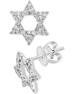 Lali Jewels Diamond Pave Star Of David Stud Earrings (1/5 Ct. T.w. - White