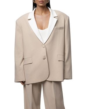JLUXLABEL Command Oversized Blazer - Natural
