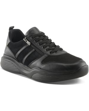 Spring Step Melvin Low-top Suede Sneakers - Black
