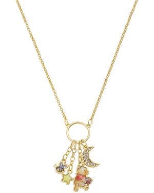 Disney Winnie The Pooh Crystal Cluster Charm Necklace - Metallic