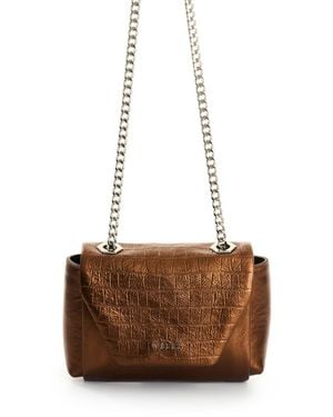 Velez Mini Lili Leather Crossbody Bag - Brown