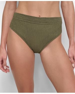 DKNY High Waist Bikini Bottoms - Green