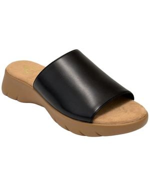 Aerosoles Nora Wedge Slide Sandals - Brown
