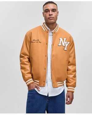 Mode Of One Destination Varsity Jacket - Blue
