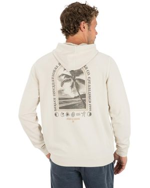 Hurley Naturals Kangeroo Pocket Graphic Hoodie - White