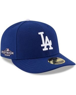 KTZ Los Angeles Dodgers 2026 Mlb Postseason Side Patch Low Profile 59fifty Fitted Hat - Blue