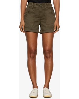 Sanctuary Wander On Cuffed Hem Shorts - Green