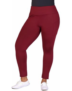 24seven Comfort Apparel Plus Size Ankle leggings - Red
