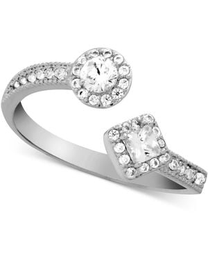 Essentials Crystal Open Ring - Metallic