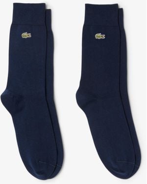 Lacoste 2-pack High Height Crew Socks Set - Blue