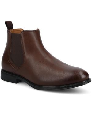 Vance Co. Josiah Pull On Comfort Chelsea Boots - Brown