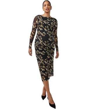 Ingrid & Isabel Ingrid + Isabel Maternity Long Sleeve Floral Midi Dress - Black