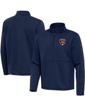 Antigua Florida Panthers Twist Quarter-zip Pullover Jacket - Blue